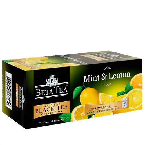 Бета Чай Мята и Лимон, 25 пакетиков по 1,5 грамма - фото 4687